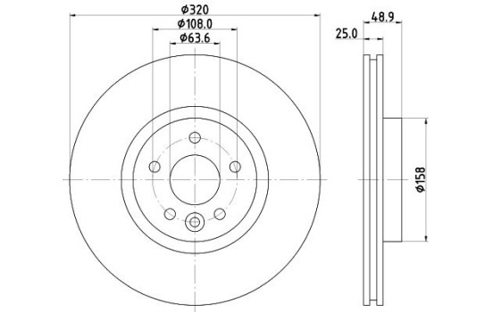Discos de freno 8DD 355 125-151 Hella