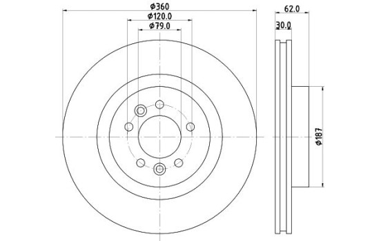 Discos de freno 8DD 355 125-251 Hella
