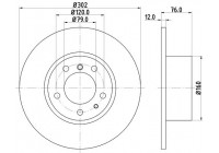 Discos de freno 8DD 355 127-021 Hella
