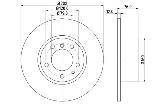 Discos de freno 8DD 355 127-021 Hella
