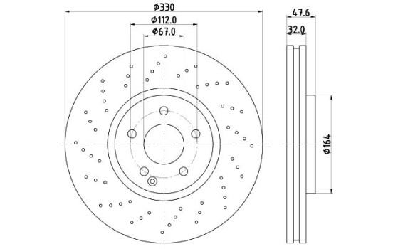 Discos de freno 8DD 355 128-151 Hella