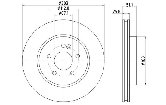 Discos de freno 8DD 355 129-751 Hella