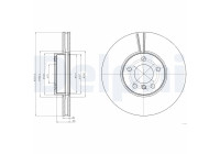 DISQUE DE FREIN UNITAIRE BG9061 Delphi