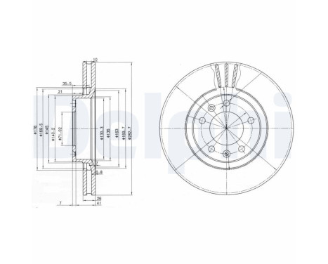JEU DE 2 DISQUES DE FREIN BG2688 Delphi