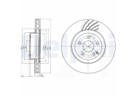 JEU DE 2 DISQUES DE FREIN BG3877 Delphi