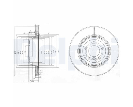 JEU DE 2 DISQUES DE FREIN BG3961 Delphi