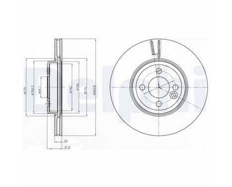 JEU DE 2 DISQUES DE FREIN BG4184 Delphi