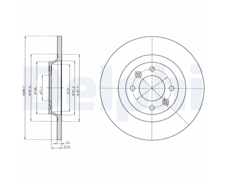 JEU DE 2 DISQUES DE FREIN BG4322 Delphi