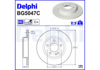 JEU DE 2 DISQUES DE FREIN BG5047C Delphi