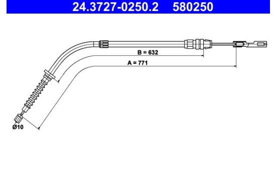 Cable de freno 24.3727-0250.2 ATE