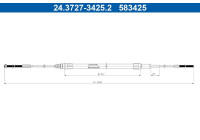 Cable de remolque, freno de estacionamiento 24.3727-3425.2 ATE