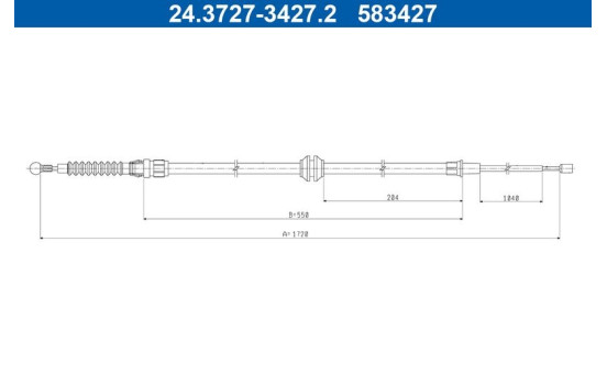 Cable de tracción, freno de estacionamiento 24.3727-3427.2 ATE, Imagen 2