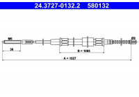 Cable del freno de mano 24.3727-0132.2 ATE