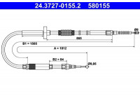 Cable del freno de mano 24.3727-0155.2 ATE
