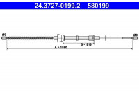 Cable del freno de mano 24.3727-0199.2 ATE