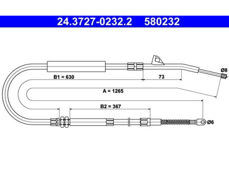 Cable del freno de mano 24.3727-0232.2 ATE