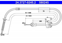 Cable del freno de mano 24.3727-0245.2 ATE