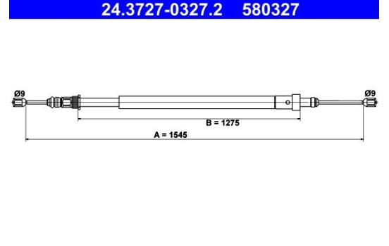 Cable del freno de mano 24.3727-0327.2 ATE