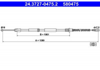 Cable del freno de mano 24.3727-0475.2 ATE