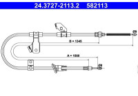 Cable del freno de mano 24.3727-2113.2 ATE