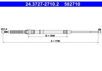 Cable del freno de mano 24.3727-2710.2 ATE