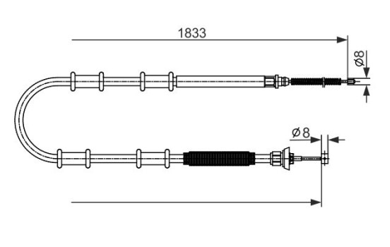 CABLE DEL FRENO DE MANO BC2593