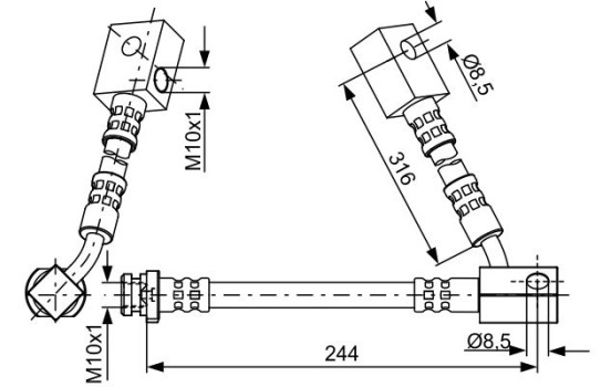 MANGUERA DE FRENO BH1721, Imagen 5