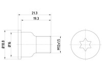 Tornillo, disco de freno 2 piezas.