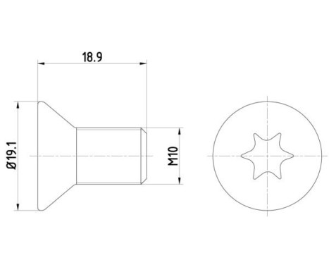 Tornillo, disco de freno