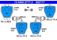 Juego de pastillas de freno 13.0460-2717.2 ATE