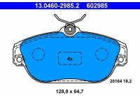 Juego de pastillas de freno 13.0460-2985.2 ATE