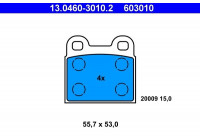Juego de pastillas de freno 13.0460-3010.2 ATE