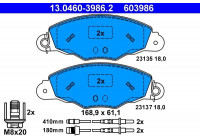 Juego de pastillas de freno 13.0460-3986.2 ATE