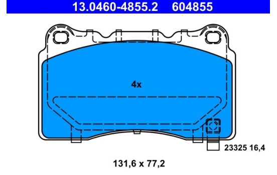 Juego de pastillas de freno 13.0460-4855.2 ATE, Imagen 2