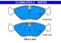 Juego de pastillas de freno 13.0460-5703.2 ATE