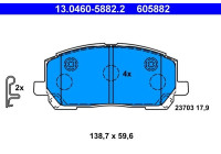 Juego de pastillas de freno 13.0460-5882.2 ATE