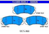 Juego de pastillas de freno 13.0460-5926.2 ATE