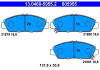 Juego de pastillas de freno 13.0460-5955.2 ATE
