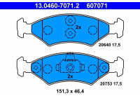 Juego de pastillas de freno 13.0460-7071.2 ATE