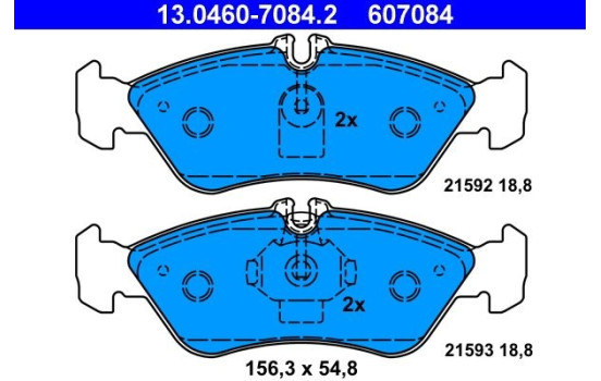 Juego de pastillas de freno 13.0460-7084.2 ATE