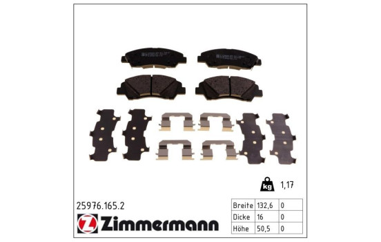 Juego de pastillas de freno 25976.165.2 Zimmermann, Imagen 2