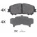 Juego de pastillas de freno 35045 ABS