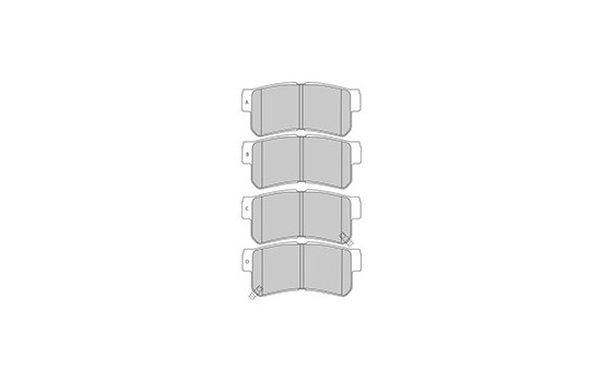 Juego de pastillas de freno 37252 ABS, Imagen 2
