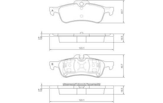 Juego de pastillas de freno 37305 ABS, Imagen 2