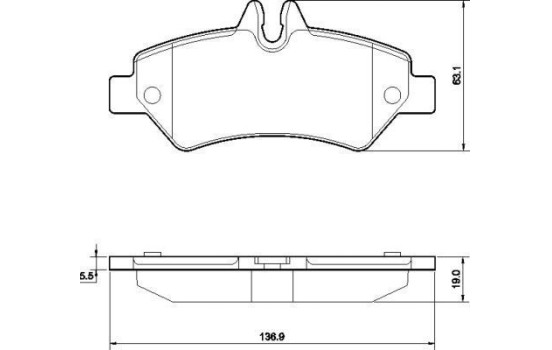 Juego de pastillas de freno 37555 ABS, Imagen 2