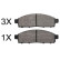 Juego de pastillas de freno 37624 ABS