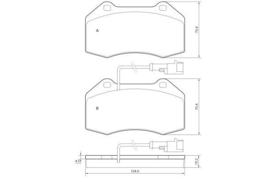 Juego de pastillas de freno 37688 ABS, Imagen 2