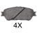 Juego de pastillas de freno 37822 ABS
