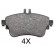 Juego de pastillas de freno 37912 ABS