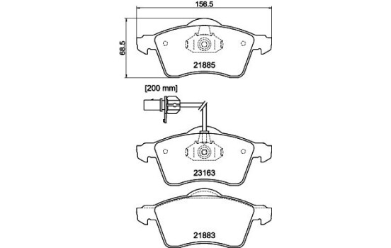 Juego de pastillas de freno 8DB 355 008-931 Hella, Imagen 4